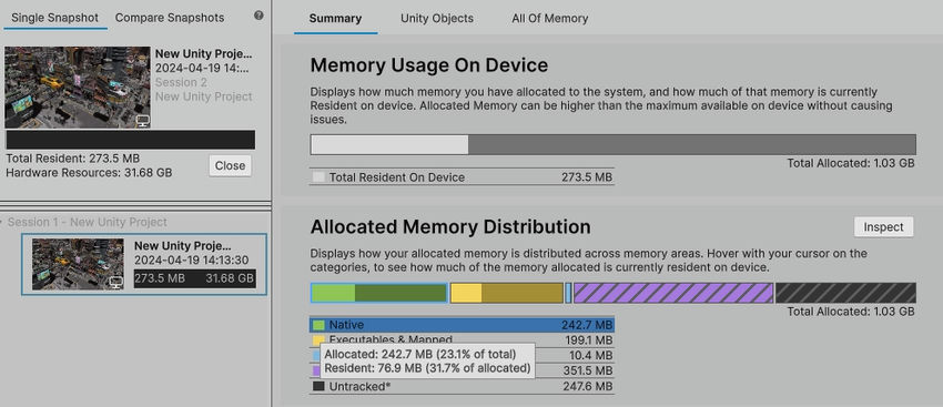 Memory profiler